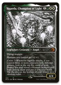 Sigarda, Champion of Light (Showcase) #323 (NM) Midnight Hunt MID Magic MTG - Image 1