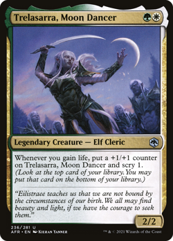 Trelasarra, Moon Dancer #236 (Foil) (MP) Forgotten Realms AFR Magic MTG - Image 1