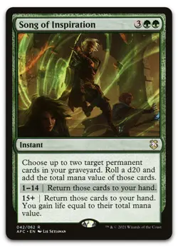 Song of Inspiration #42 (NM) Forgotten Realms AFC Magic MTG - Image 1