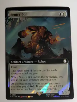 MTG - Sentry Bot - PIP - R - Ext Art Surge Foil - 899 - Image 1