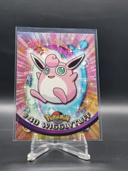 Wigglytuff #40 1999 Topps Pokemon TV Animation Edition Series 1 Black Logo - Image 1
