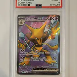 Alakazam ex PSA 10 Ultra Rare EX Holo 188/165 Scarlet & Violet 151 Pokemon Card - Image 1