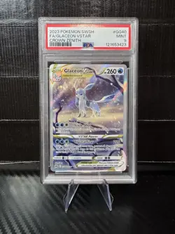 Glaceon VSTAR GG40/GG70 PSA 9 Crown Zenith: Galarian Gallery Holo Pokemon TCG - Image 1