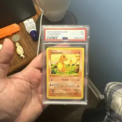 Pokemon TCG Charmander Base Set 1st Edition PSA 7 46/102 English - Image 1