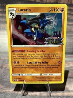 Pokemon TCG Brilliant Stars Promo Lucario SWSH186 NM - Image 1