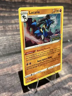 Pokemon TCG Brilliant Stars Promo Lucario SWSH186 NM - Image 2