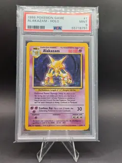 Alakazam Holo unlimited PSA 9 MINT pokemon WOTC 1999 - Image 1
