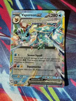 Pokemon Vaporeon ex 023/131 Sv: Prismatic Evolutions Holo - Image 1