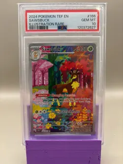 PSA 10 GEM Mint - Sawsbuck #166 Pokemon Temporal Forces, Graded - Image 1