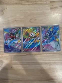 Pokemon First Partner Illustration Collections Rowlet 43 Litten 44 Popplio 45 - Image 1