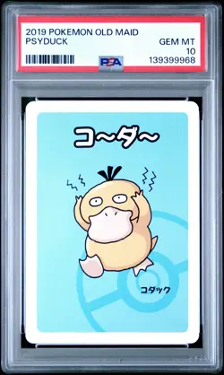 2019 POKEMON OLD MAID PSYDUCK PSA 10 - Image 1