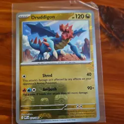 Pokemon Druddigon 071/086 Sv: White Flare Master Ball Reverse Holo - Image 1