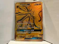 Pokemon Solgaleo gX (Hidden Fates) Shiny Full Art Gold Promo SM104a NM 0914#269 - Image 1