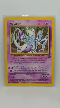 Mewtwo 2000 Pokemon WOTC Black Star Promo #12 Non-Holo (LP) 🔥 - Image 3