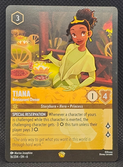 Disney Lorcana | Tiana - Restaurant Owner | 16/204 | Azurite Sea | NM - Image 1