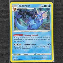 Vaporeon - SWSH072 - Cosmos Holo - Black Star Promo - Pokemon Card - NM/M - Image 1