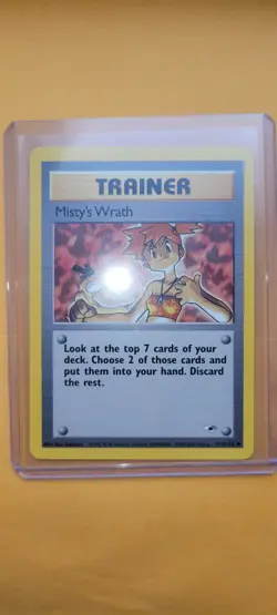 Pokemon TCG Gym Heroes Trainer Card Misty's Wrath 114/132 - Image 1