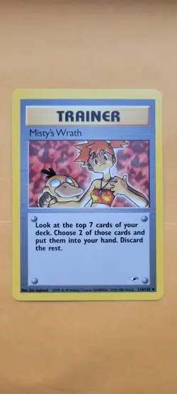 Pokemon TCG Gym Heroes Trainer Card Misty's Wrath 114/132 - Image 2