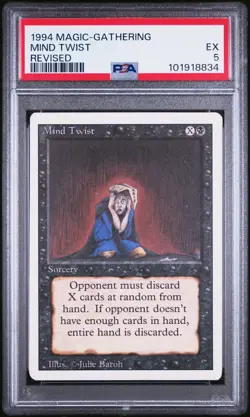 MIND TWIST 1994 MTG MAGIC THE GATHERING REVISED Edition PSA 5 EX - Image 1