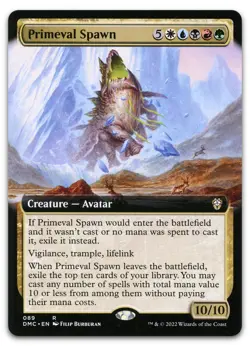 Primeval Spawn (Extended Art) #89 (NM) Dominaria United DMC Magic MTG - Image 1