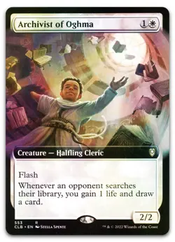 Archivist of Oghma (Extended Art) #553 (Foil) (NM) Baldur's Gate CLB Magic MTG - Image 1