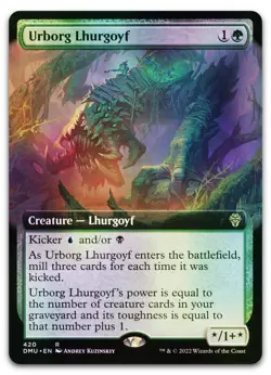 Urborg Lhurgoyf (Extended Art) #420 (Foil) (NM) Dominaria United DMU Magic MTG - Image 1