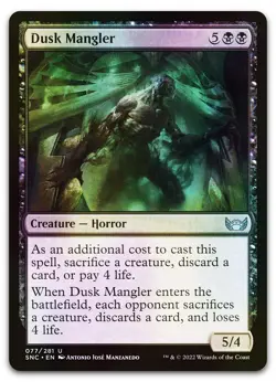 Dusk Mangler #77 (Foil) (LP) Streets New Capenna SNC Magic MTG - Image 1