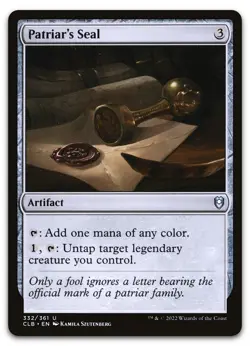 Patriar's Seal #332 (NM) Baldur's Gate CLB Magic MTG - Image 1