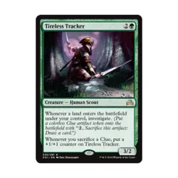 WOTC MtG Shadows Over Innistrad Tireless Tracker (R) (Foil) EX - Image 1