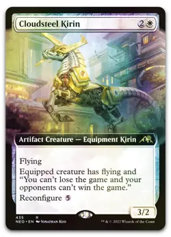 Cloudsteel Kirin (Extended Art) #435 (Foil) NM Kamigawa Neon Dynasty Magic MTG - Image 1