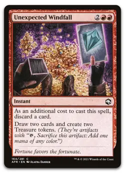 Unexpected Windfall #164 (NM) Forgotten Realms AFR Magic MTG - Image 1