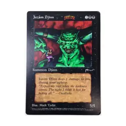 WOTC MTG Oversize Cards Juzam Djinn (6.25" x 9") EX - Image 1
