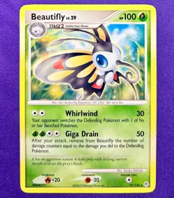 Beautifly | 19/130 | Diamond & Pearl | 2007 Vintage Pokemon TCG Card | LP - Image 1