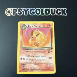 Pokemon Dark Flareon TCG Team Rocket 35/82, Regular Uncommon Card A33 - Image 1