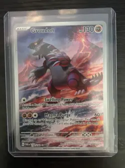 Pokemon Groudon 199/182 SV04 Paradox Rift Holo Illustration Rare 130 HP - Image 1