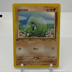 Larvitar - 57/75 - Common - 1st Edition Moderately Played Pokemon - Neo Di - Image 1