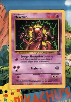 Pokemon TCG Mewtwo 14 Black Star Promo Non Holo Played - Image 1