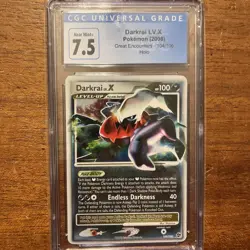 POKEMON GREAT ENCOUNTERS DARKRAI LV X #104 ULTRA RARE CGC 7.5 Near Mint - Image 1