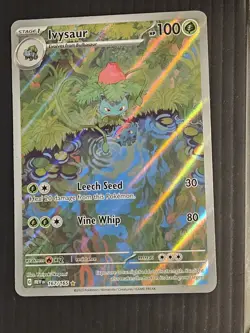 Pokemon Ivysaur Illustration Rare Scarlet & Violet 151 167/165 - Image 1