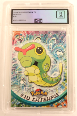 1999 TOPPS POKEMON TV #10 CATERPIE MPE Graded 9 MINT - Image 1