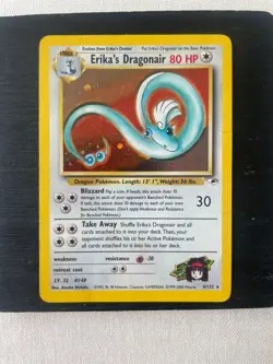 Pokemon TCG Erika's Dragonair Gym Heroes 4/132 Holo (LP) - Image 1