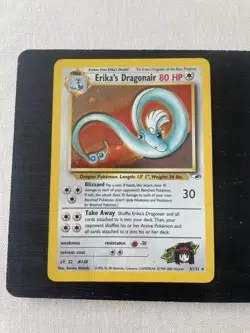Pokemon TCG Erika's Dragonair Gym Heroes 4/132 Holo (LP) - Image 3
