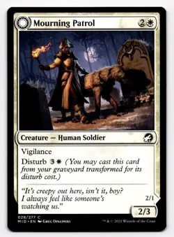 MTG Mourning Patrol 028/277 MID Innistrad Midnight Hunt common - Image 1