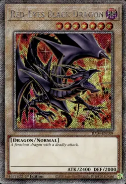 Red-Eyes Black Dragon 3 - Platinum Secret Rare 1st Ed. RA04-EN109 - NM - YuGiOh - Image 1