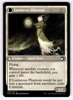 Lunarch Veteran Luminous Phantom Innistrad: Midnight Hunt MTG 27/277 (C) - Image 2