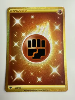 Fighting Energy 233/198 Gold Secret Rare Full Art Chilling Reign Pokemon Card NM - Image 1