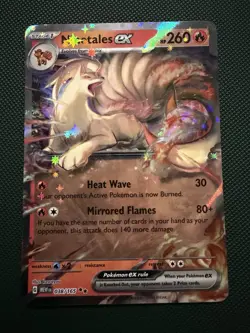 Pokemon TCG Ninetales EX 038/165 Holo SV Scarlet & Violet 151 Card NM Condition - Image 1