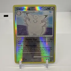 Clefable 22/130 Reverse Holo Rare Diamond & Pearl Base Pokemon Card MP - Image 1