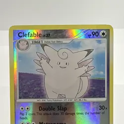 Clefable 22/130 Reverse Holo Rare Diamond & Pearl Base Pokemon Card MP - Image 3