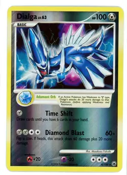Dialga Reverse Holo 4/100 Majestic Dawn Pokemon Card - Image 1